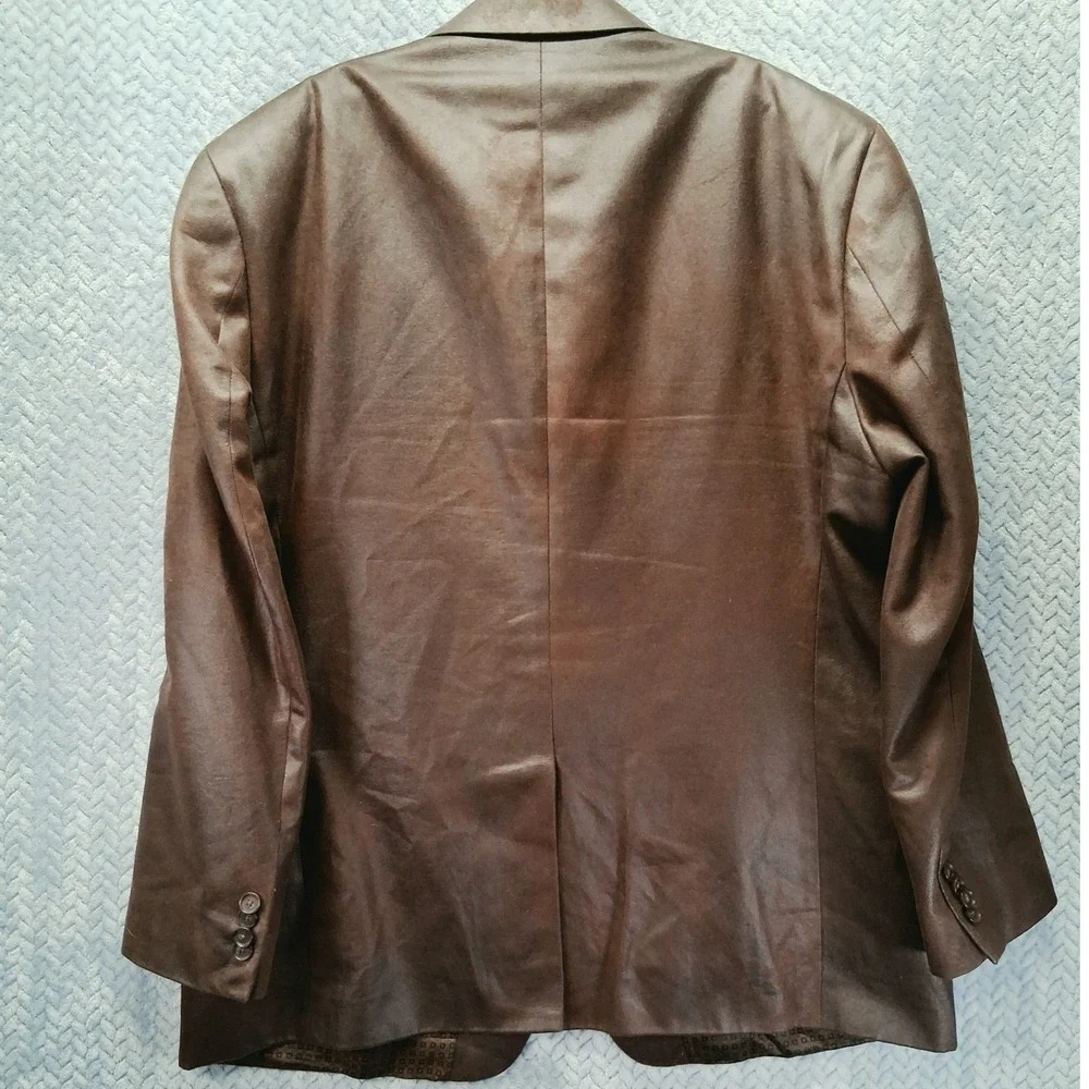 Michael Kors Mens Faux Suede Sports Jacket 46R Blazer Brown Cowboy Rancher